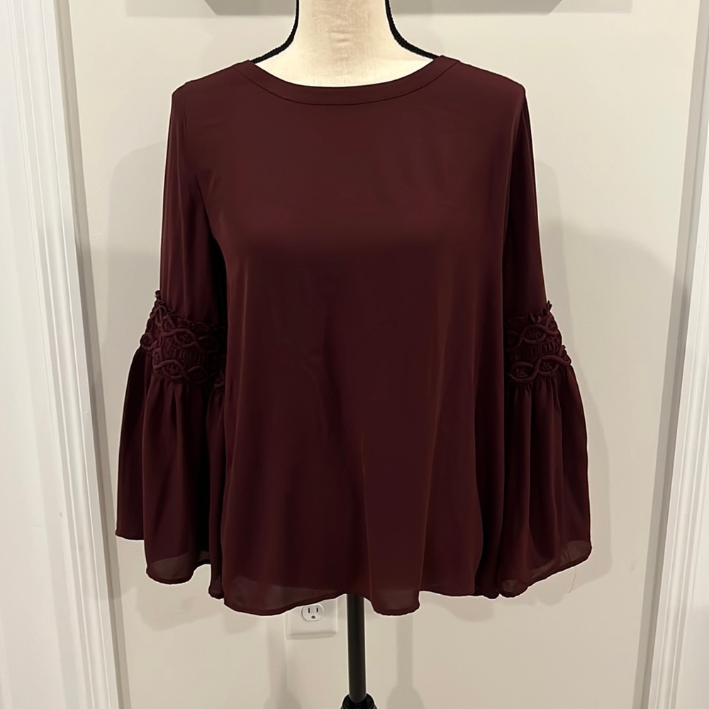 Loft Outlet Blouse with Bell Sleeves - Picture 1 of 8